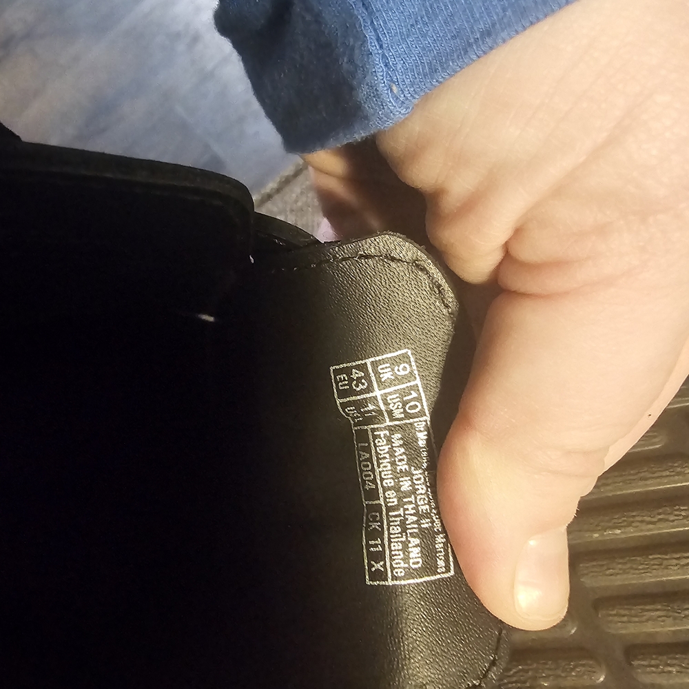 Doc Martens Black Leather Sandals Mules Clogs with Buckle Velcro Back Jorge II - Picture 4 of 6